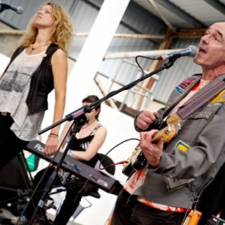 Sam Lynham, Diana Gutkind, William Jones. Indietracks Festival, Derbyshire, 25 July 2009